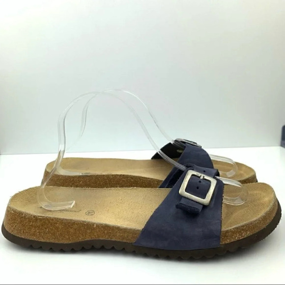 Eddie Bauer sandals size 11 navy blue suede slides - Picture 11 of 11